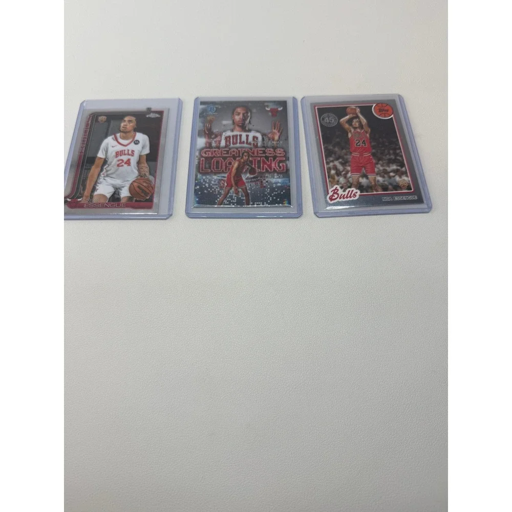 Noa Essengue Chicago Bulls Rookie Card Lot of 3 Topps Chrome Bowman Cards - Picture 3 of 6